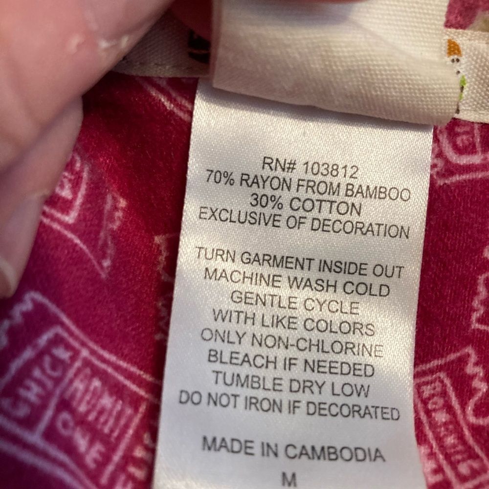 NWOT chick flicks and popcorn bamboo flannel pj top w/ contrasting trim BFF nite - Picture 13 of 16